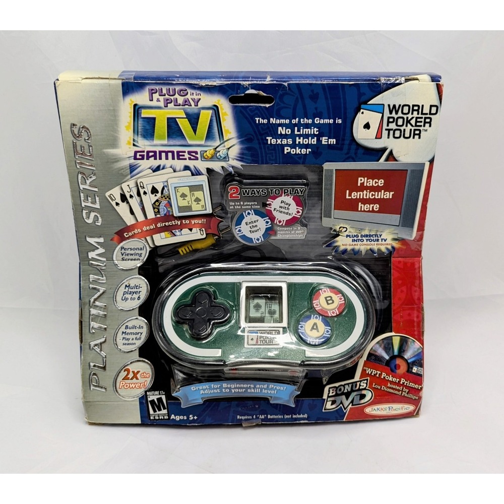 2004 Jakks Pacific Platinum Series Plug N Play World Poker Tour